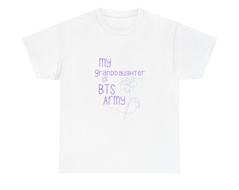 My Granddaughter is BTS ARMY Unisex Heavy Cotton Tee