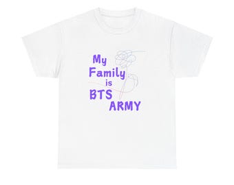 My Family is BTS ARMY Unisex Heavy Cotton Tee