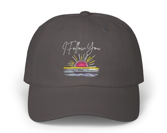 Into the Sun embroidered sunrise Classic Dad Cap | embroidered hat, beach vibe