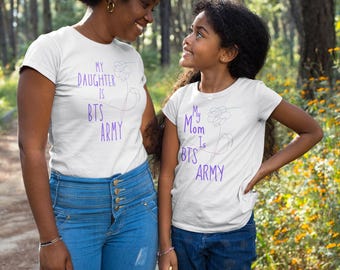 Kids Sizes "My Mom Is BTS ARMY"  Heavy Cotton™ Tee