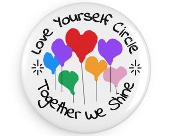 Love Yourself Magnet Set - Colorful Inspirational Fridge Magnets