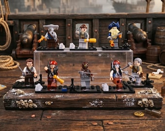 Pirates Caribbean minifigurenset, Jack Sparrow, Davy Jones, ABS-kunststof stenen speelgoed