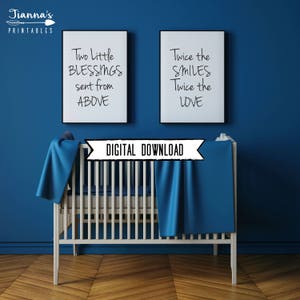 Set of Two: Twin Nursery Digital Download (2 sizes)
