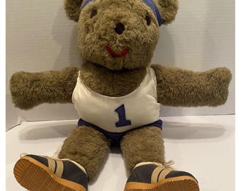 Vintage Ms Noah 20" Atletisk Björn Plysch Gosedjur Jean Smoak Marcus SÄLLSYNT