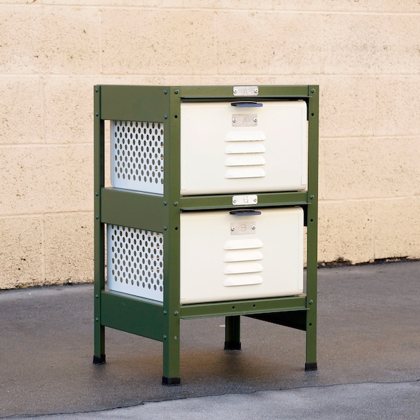 1 x 2 Locker Basket Unit, Vintage Inspired and Newly Fabricated to Order, Free U.S. Shipping