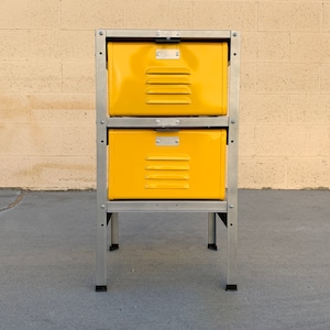 1 x 2 Locker Basket Unit in Yellow Ochre, Newly Fabricated to Order, Free U.S. Shipping