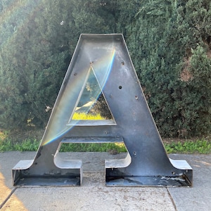 Jumbo Mid Century Channel Letter A, Free U.S. Shipping