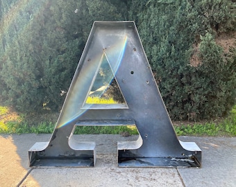 Jumbo Mid Century Channel Letter A, Free U.S. Shipping