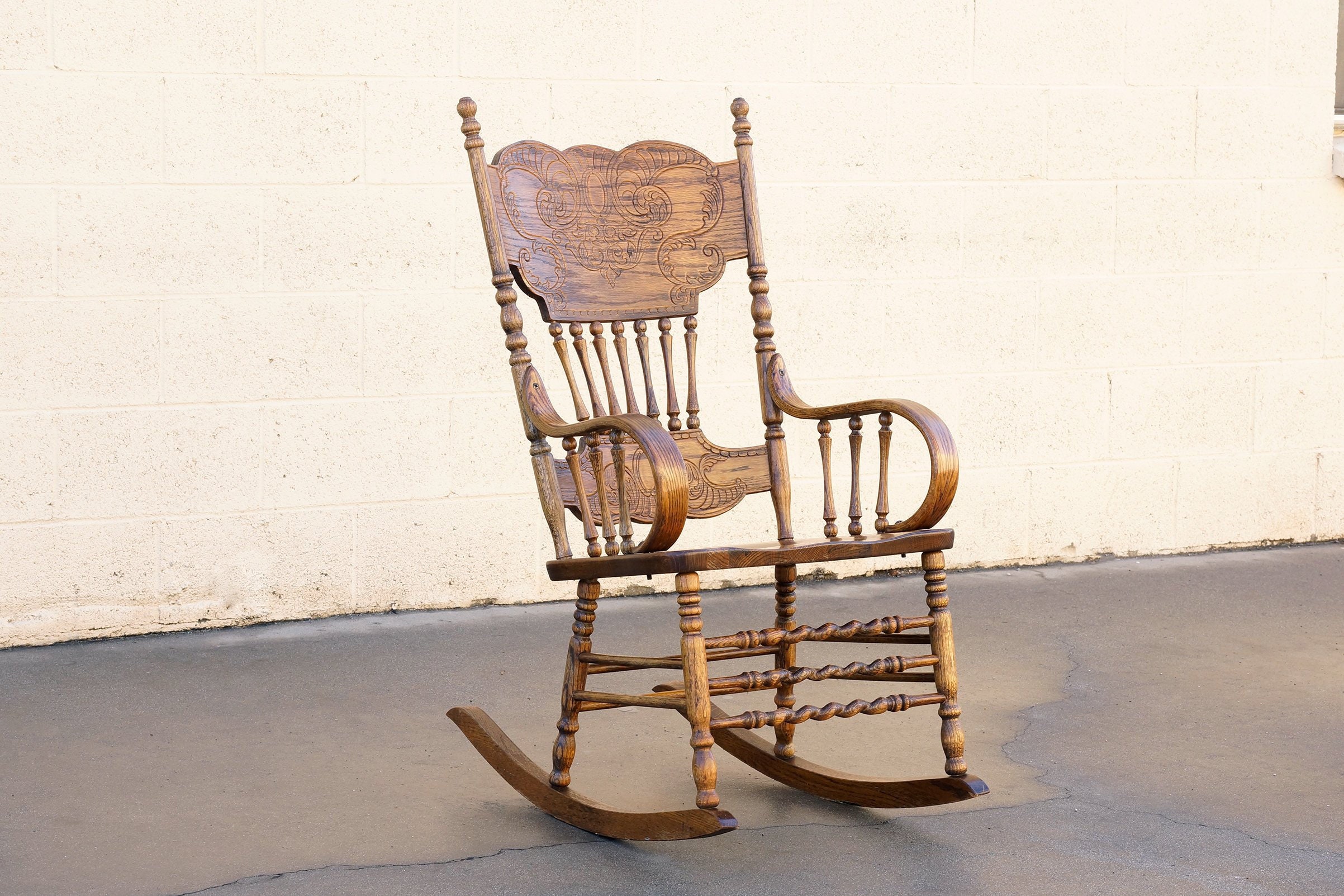 Pressed back rocking chair clearance