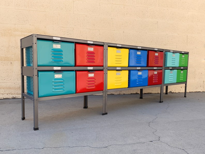 Custom Made 7 x 2 Locker Basket Unit in Sherbet Colors, Free U.S. Shipping 画像 1