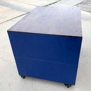 Vintage Flat File "double Stack" Cabinet With Reclaimed Wood Top ...