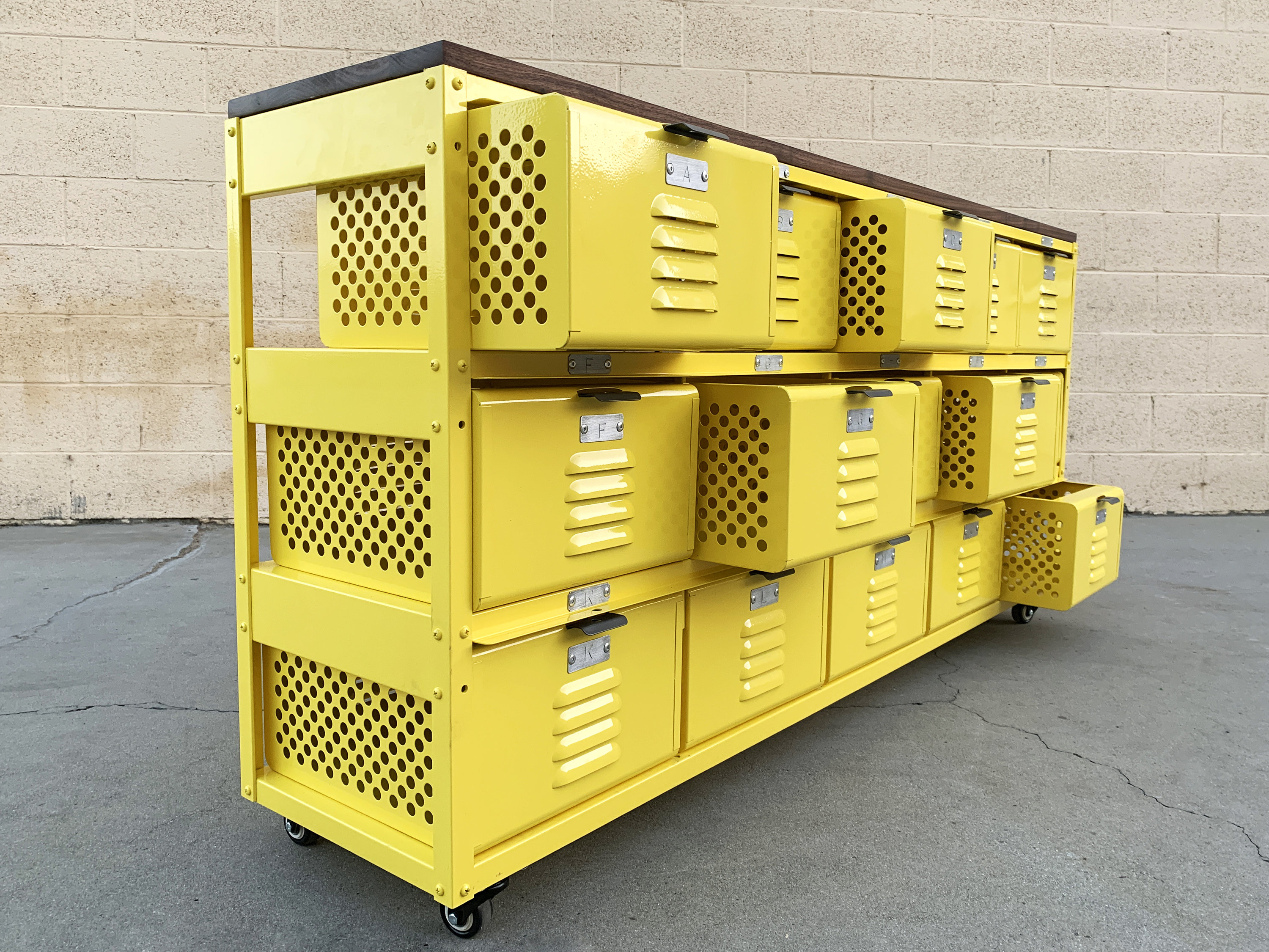 Custom Made 5 X 3 Locker Basket Unit With Walnut Top Free Etsy