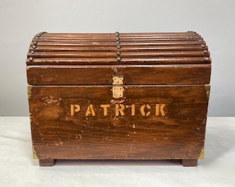Vintage Handmade Wooden Storage Box