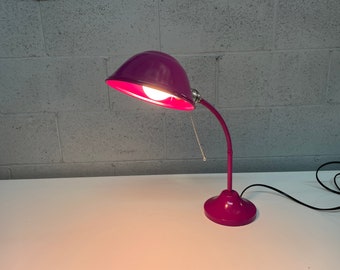 1920s Gooseneck Lamp Refinished in Pink