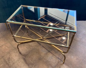 Hollywood Regency messing consoletafel - GRATIS verzending in de VS