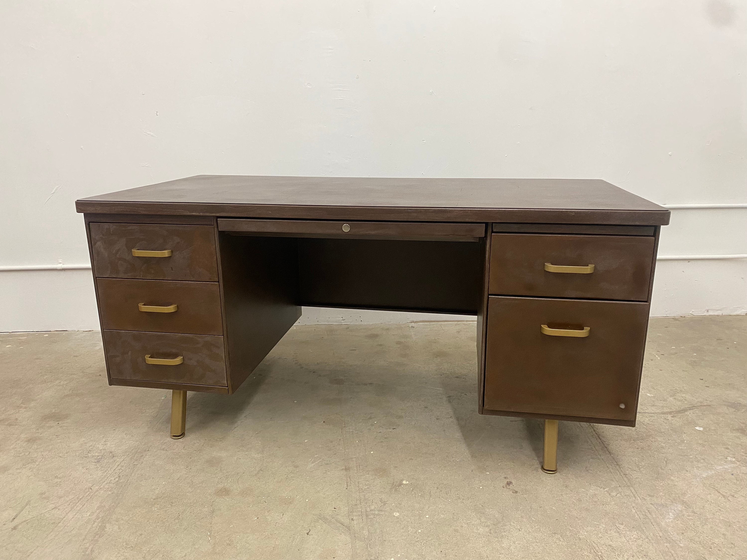 Mid Century Tanker Desk Refinished in Acid Wash Patina Etsy