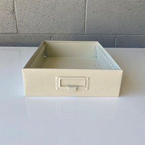 Mid Century Steel Drawer Insert, Repurposed as Organizer / Container, Refinished in Pearl image 5