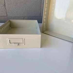 Mid Century Steel Drawer Insert, Repurposed as Organizer / Container, Refinished in Pearl image 6