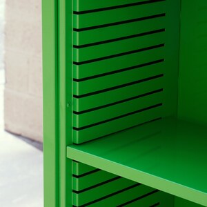 1970s Tall Steel Tanker Bookcase Refinished in Lime Green - Etsy