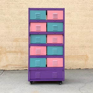 Custom 2 X 6 Locker Basket Tall Boy Unit with Single and Double Wide Baskets, Free U.S. Shipping image 5