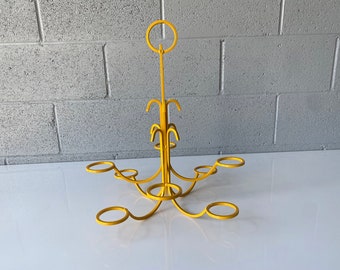Mid-Century Wrought Iron Hanging Plant / Candle Holder