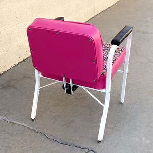 Mid Century ModeCraft Salon Chair, Refinished in Pink and White, Free U.S. Shipping image 2