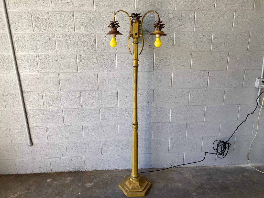 Vintage 3 Light Pineapple Lamp Post Etsy