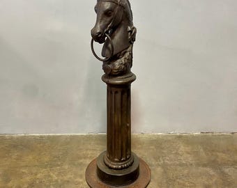 Antique 19th Century Cast-Iron Horse Hitching Post