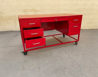 Vintage Steelcase Custom Workbench