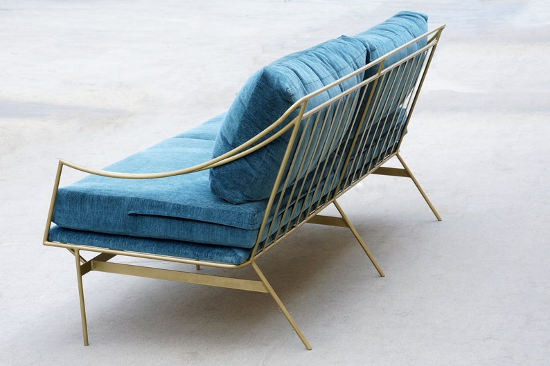 Custom 1960s Inspired Hairpin Sofa by Rehab Vintage Interiors, Free U.S. Shipping image 3