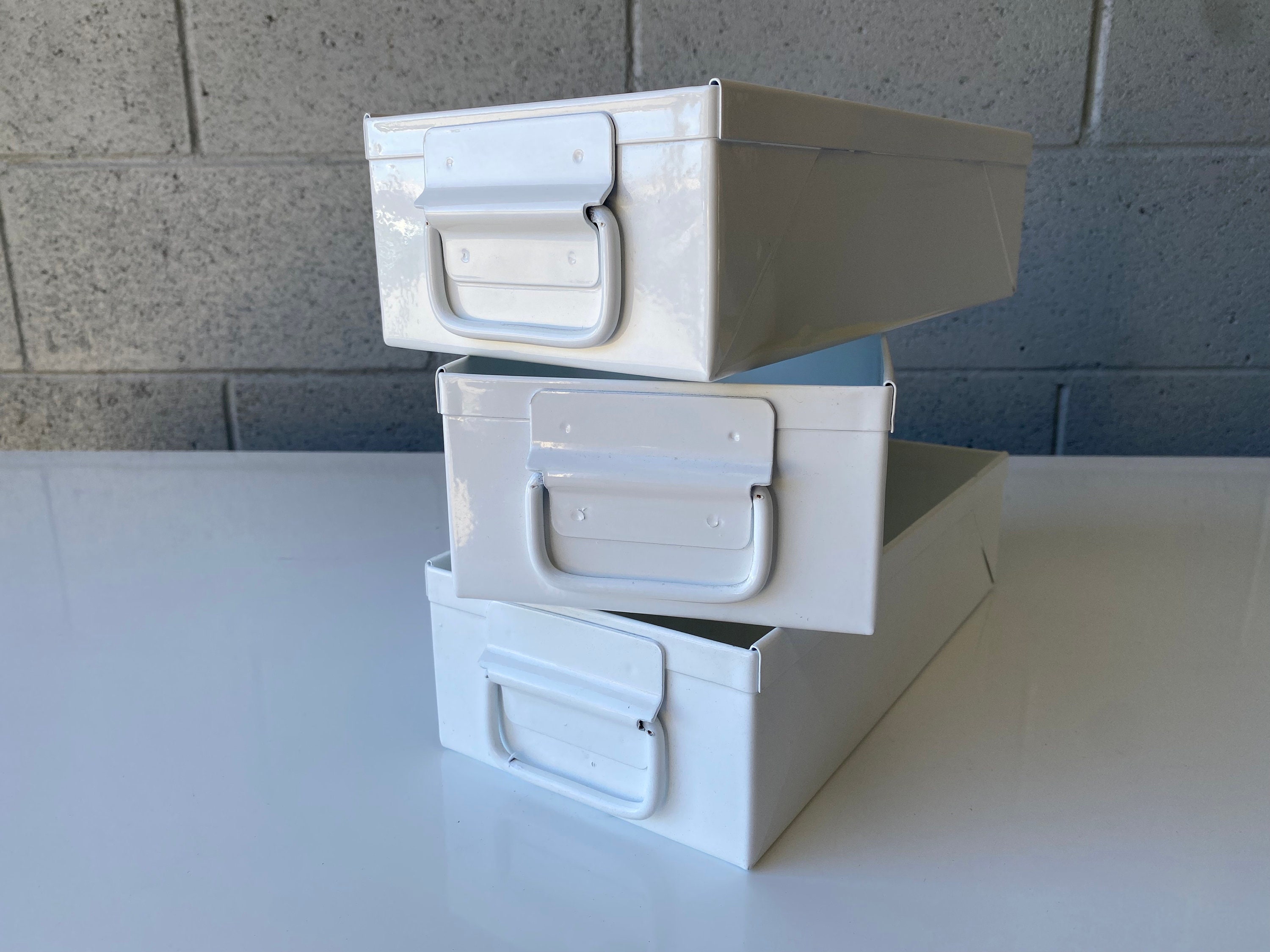 1950s Card File Drawer, Refinished in White - Etsy Australia