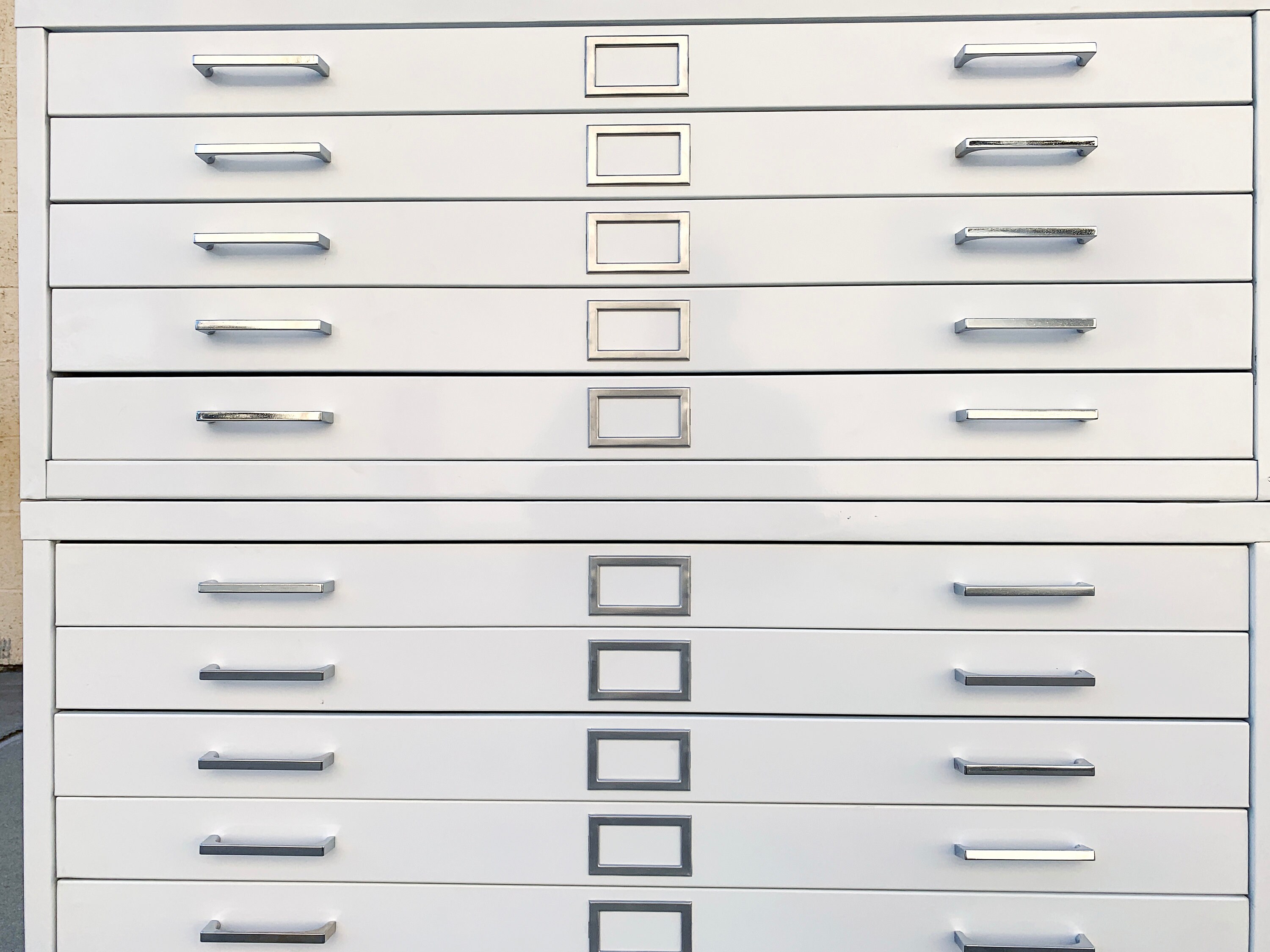 Vintage Flat File "double Stack" Cabinet Table, Custom Refinished to ...