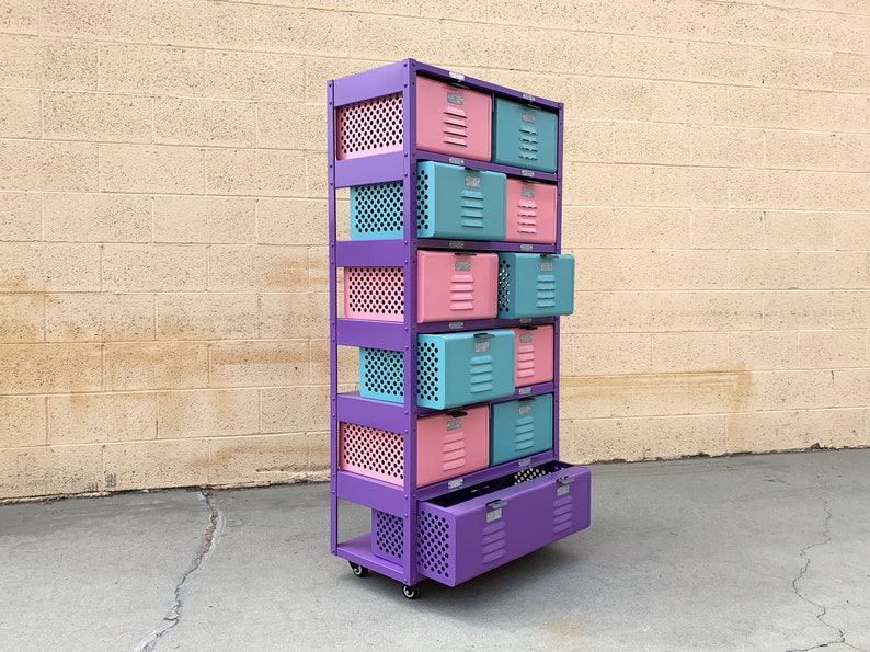 Custom 2 X 6 Locker Basket Tall Boy Unit with Single and Double Wide Baskets, Free U.S. Shipping image 3