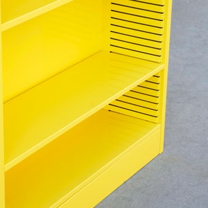 1960s Steel Tanker Style Bookcase in Yellow, Custom Refinished to Order, Free U.S. Shipping image 5