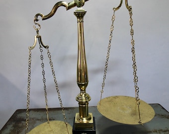 Large 19th Century Antique Brass Scale