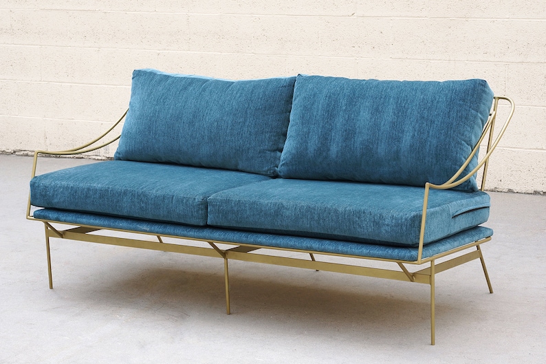 Custom 1960s Inspired Hairpin Sofa by Rehab Vintage Interiors, Free U.S. Shipping image 6