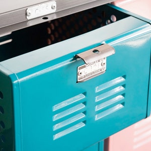 5 x 2 Reclaimed Locker Basket Unit with Natural Steel Frame and Multicolored Drawers, Free U.S. Shipping image 3
