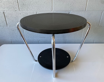 Chrome & Bakelite Art Deco Side Table