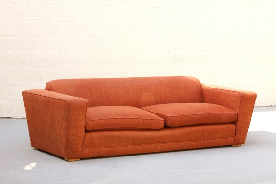 Paul Frankl Art Deco Club Sofa Original 1940s Rare Free U S Shipping Paul Frankl Art Deco Club Sofa Original 1940s Rare Free U S Shipping
