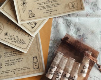 Parfüm Entdeckungsset | 5 Extrait Parfum Proben | Indie Duft-Sampler | Vanille, Florale & Atmosphärische Düfte
