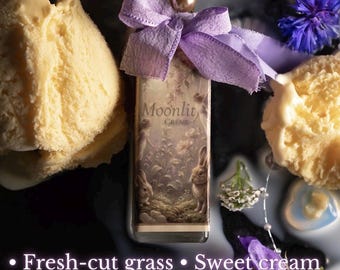Moonlit Crème Perfume | Vanilla Cream, Lavender, Musk | Fairycore Gourmand Fragrance