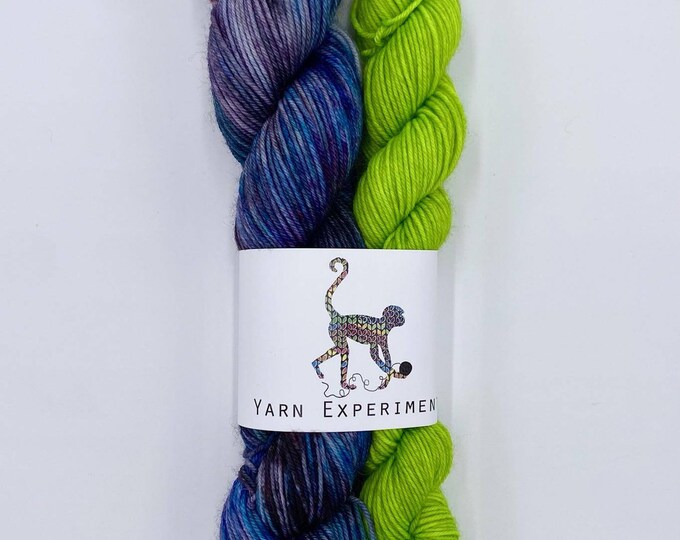 Chimpancee Sock set MC=Night Sky and CC=Lime