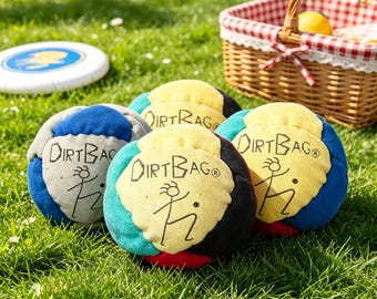 Retro Leisure Gift, Sand Filled Dirtbag Footbag & Suede Hacky Sack