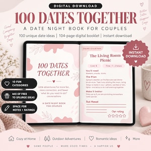 100 dejtidéer och dagbok för par | Romantiska aktiviteter, äventyr (digital PDF)