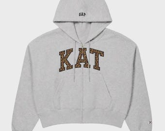 Felpa con cappuccio grigia GAP x KATSEYE – Felpa oversize in stile streetwear K-Pop