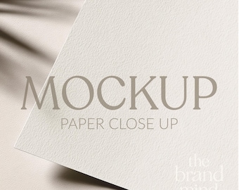 Paper Closeup Mockup Stationery Branding Card Invitation Menu Texture Elegant Minimal PSD Template
