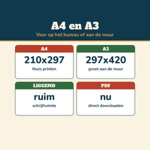 Calendar 2027 Netherlands | Week Numbers, Public Holidays and School Holidays | Fillable PDF A4 and A3 | Annual Calendar Monthly Calendar 2027 image 7