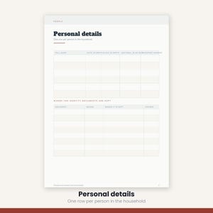 Emergency Binder Printable | Important Documents Organizer | In Case of Emergency Planner 17 Pages | A4 US Letter Instant Download image 7