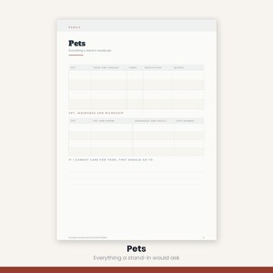 Emergency Binder Printable | Important Documents Organizer | In Case of Emergency Planner 17 Pages | A4 US Letter Instant Download image 10