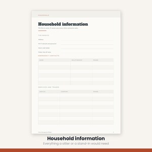 Home Management Binder Printable | Cleaning Schedule Meal Planner Budget | Household Organizer 25 Pages | A4 US Letter Instant Download image 7
